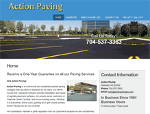Tablet Screenshot of actionpavingnc.com
